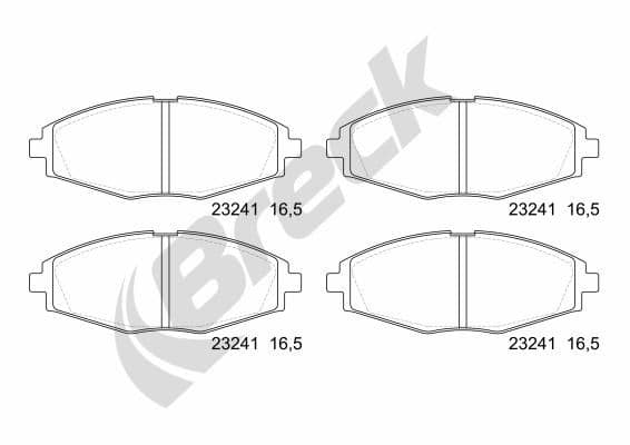 set placute frana,frana disc BRECK 23241 00 702 00