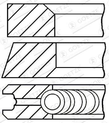 Set segmenti piston GOETZE ENGINE 08-109500-00
