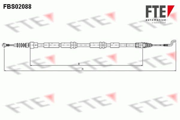 Cablu, frana de parcare FTE 9250088