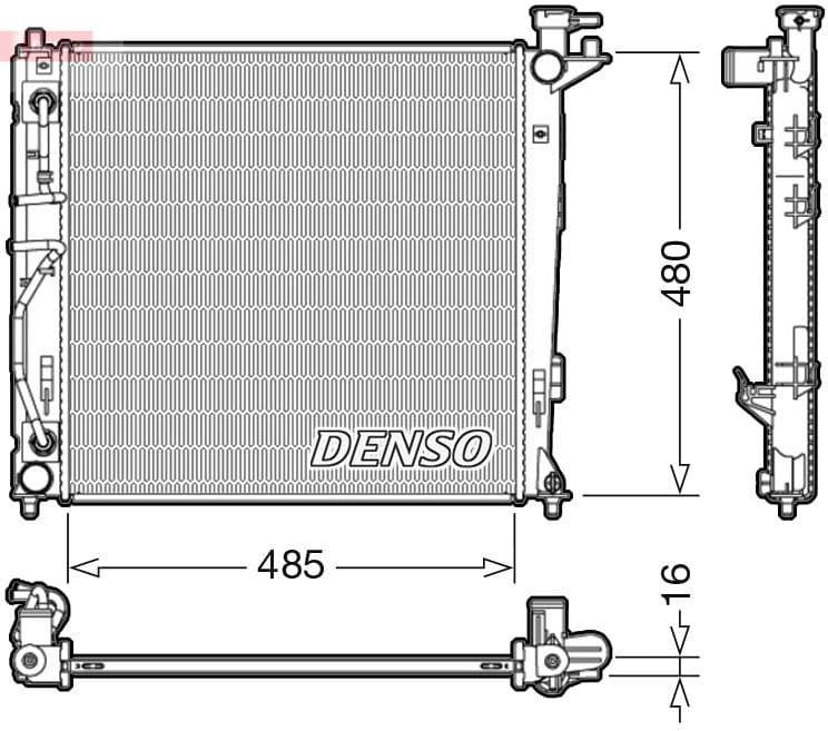 Radiator, racire motor DENSO DRM41007