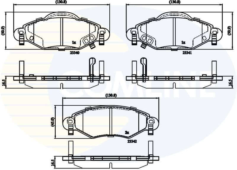 set placute frana,frana disc COMLINE CBP31152