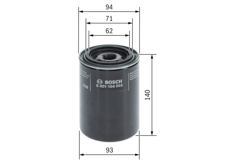 Filtru ulei BOSCH 0 451 104 005
