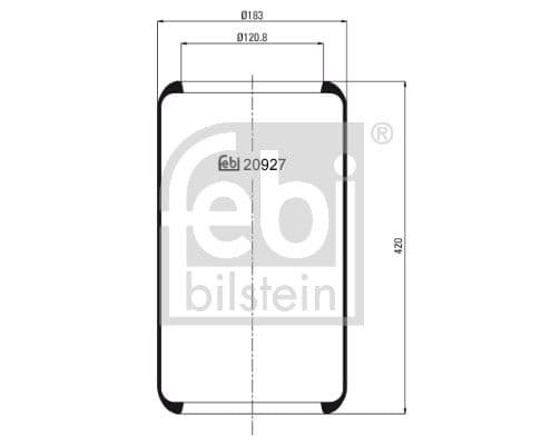 Burduf, suspensie pneumatica FEBI BILSTEIN 20927