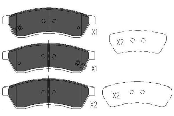 set placute frana,frana disc KAVO PARTS KBP-1012