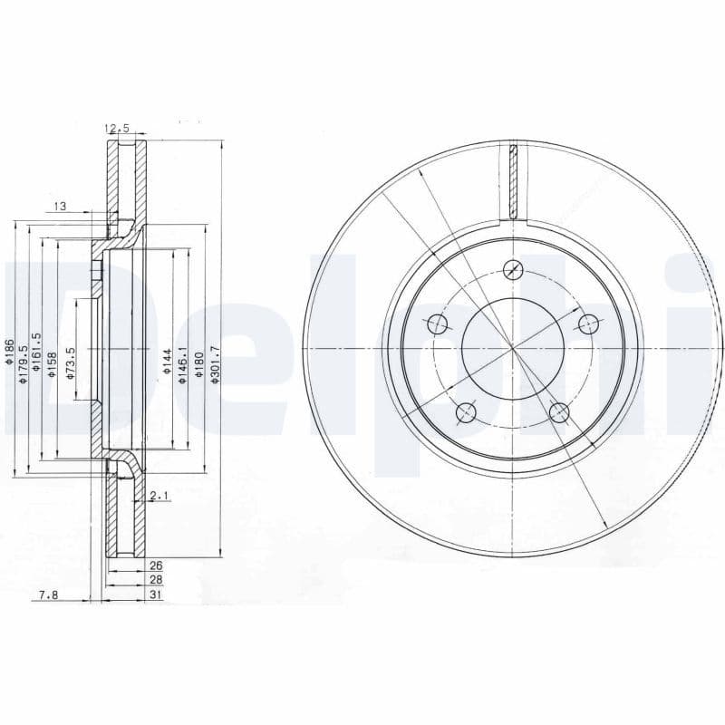 Disc frana DELPHI BG3716
