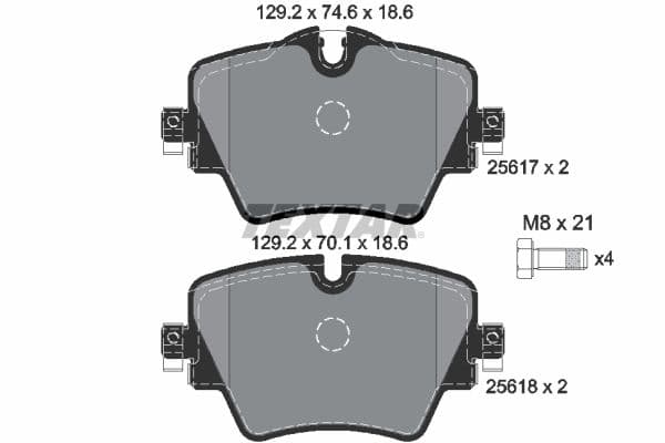 set placute frana,frana disc TEXTAR Q+ 2561701