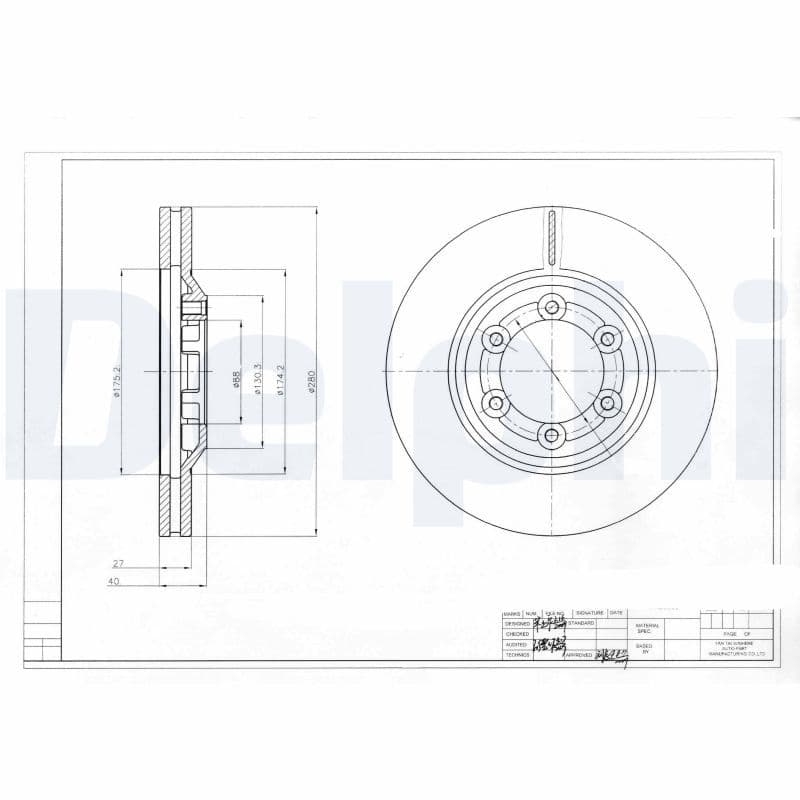 Disc frana DELPHI BG4175