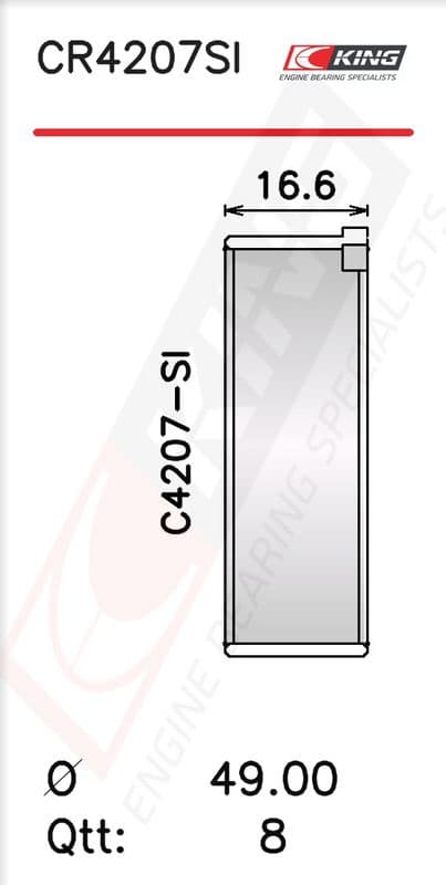 Cuzinet bielă KING CR4207SI0.25