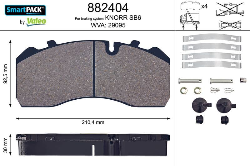 set placute frana,frana disc VALEO 882404
