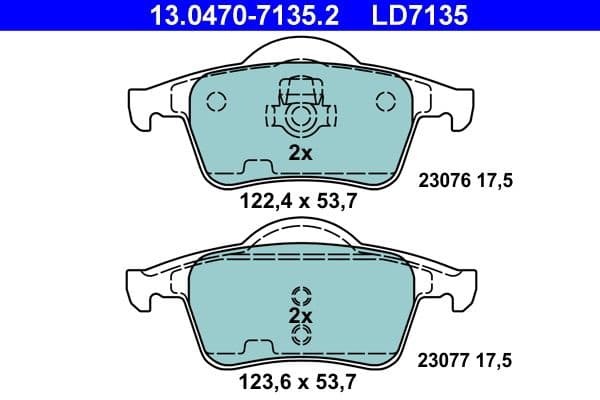 set placute frana,frana disc ATE Ceramic 13.0470-7135.2