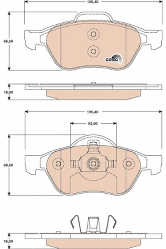 set placute frana,frana disc TRW GDB1787