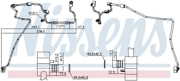 conducta inalta presiune,aer conditionat NISSENS 841819