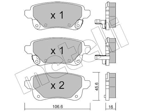 set placute frana,frana disc METELLI 22-1112-1