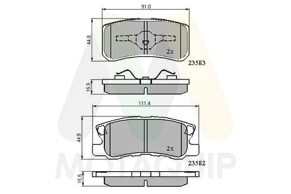 set placute frana,frana disc MOTAQUIP LVXL1217