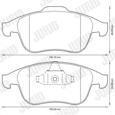 set placute frana,frana disc JURID 573316JC