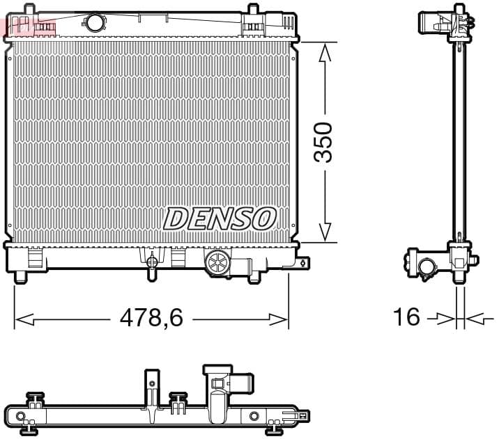 Radiator, racire motor DENSO DRM50137