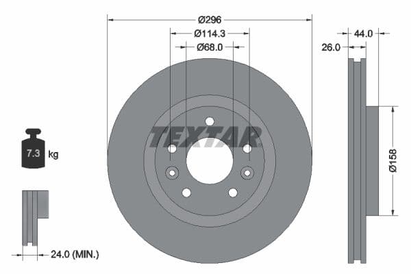Disc frana TEXTAR PRO 92274203
