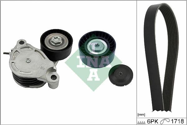 Set curea transmisie cu caneluri Schaeffler INA 529 0516 10