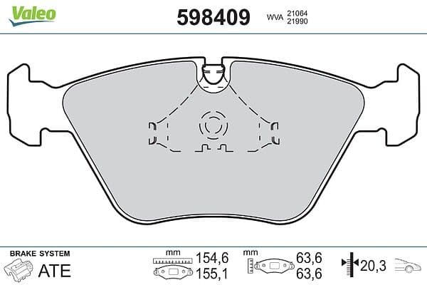 set placute frana,frana disc VALEO 598409