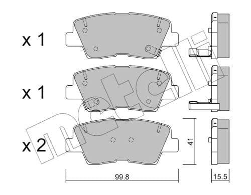 set placute frana,frana disc METELLI 22-0886-0