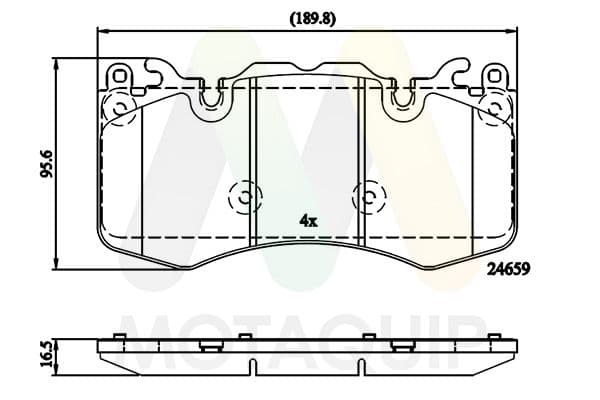 set placute frana,frana disc MOTAQUIP LVXL1792
