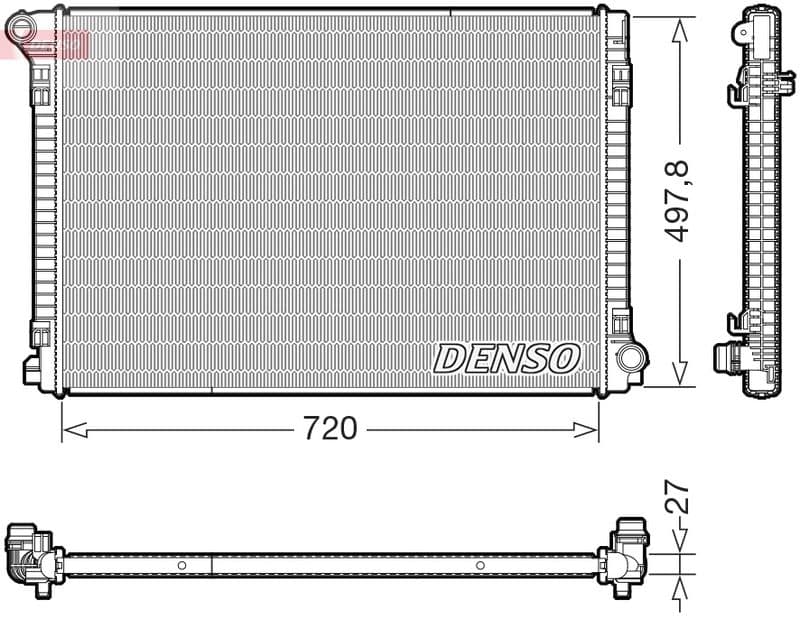 Radiator, racire motor DENSO DRM32063