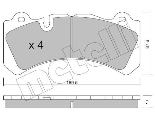 set placute frana,frana disc METELLI 22-1328-0