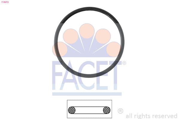 Garnitura termostat FACET Made in Italy - OE Equivalent 7.9672