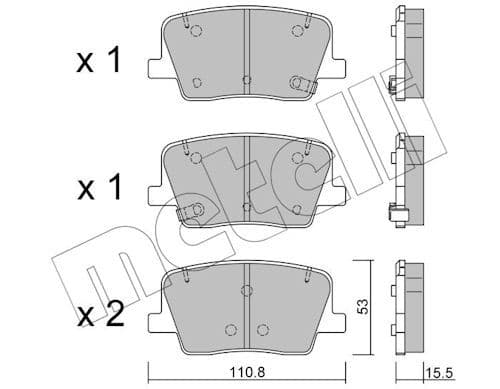 set placute frana,frana disc METELLI 22-1232-0