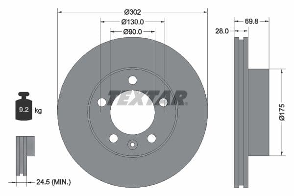 Disc frana TEXTAR 92228600