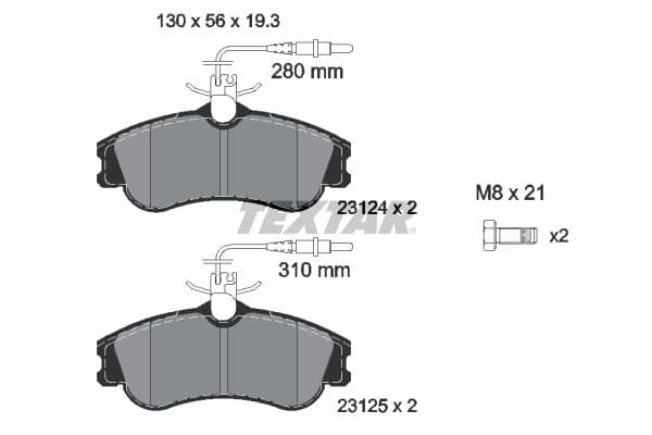 set placute frana,frana disc TEXTAR Q+ 2312401