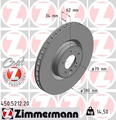 Disc frana ZIMMERMANN COAT Z 450.5212.20