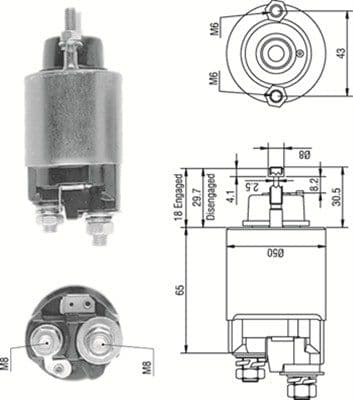 Solenoid, electromotor MAGNETI MARELLI 940113050233