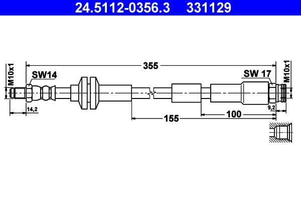 Furtun frana ATE 24.5112-0356.3