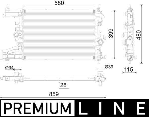 Radiator, racire motor MAHLE BEHR *** PREMIUM LINE *** CR 2116 000P