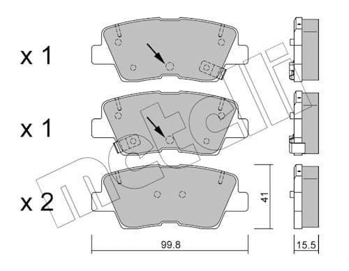 set placute frana,frana disc METELLI 22-0886-1