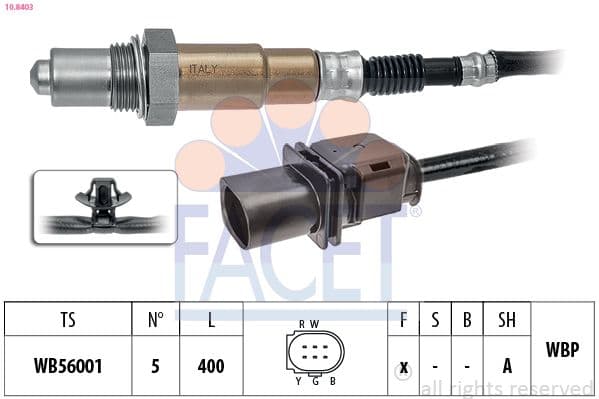 Sonda Lambda FACET Made in Italy - OE Equivalent 10.8403