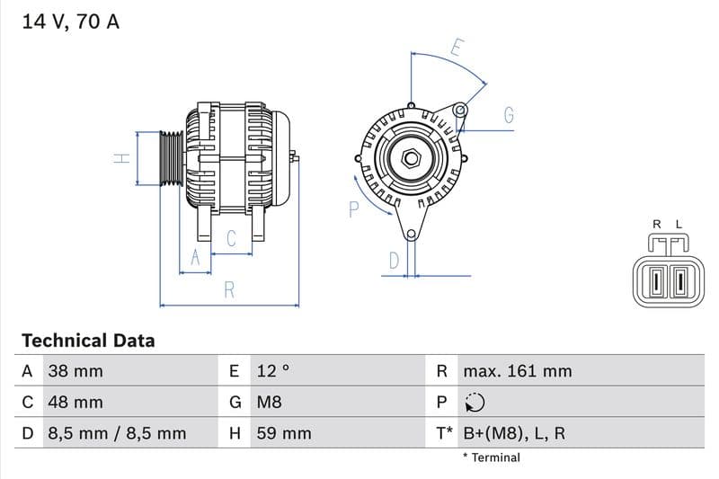 Generator / Alternator BOSCH 0 986 049 570