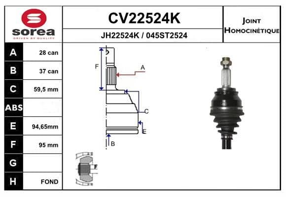 Set articulatie, planetara EAI CV22524K