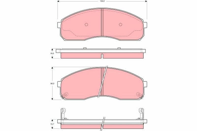 set placute frana,frana disc TRW GDB3261