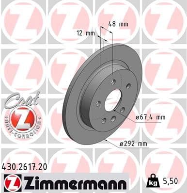 Disc frana ZIMMERMANN COAT Z 430.2617.20