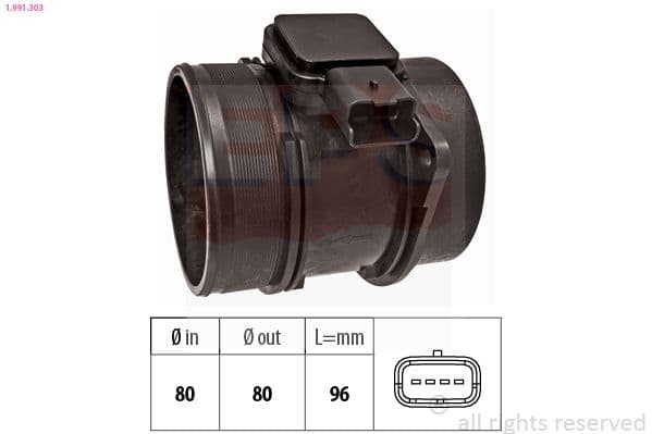 senzor debit aer EPS Made in Italy - OE Equivalent 1.991.303