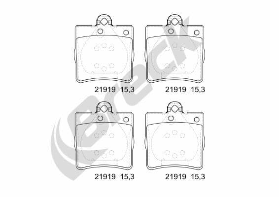 set placute frana,frana disc BRECK 21919 00 702 00