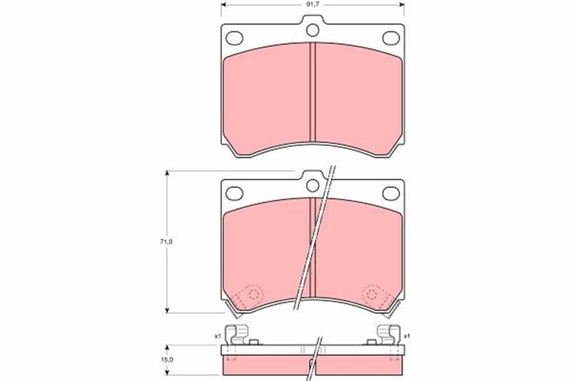 set placute frana,frana disc TRW GDB1029