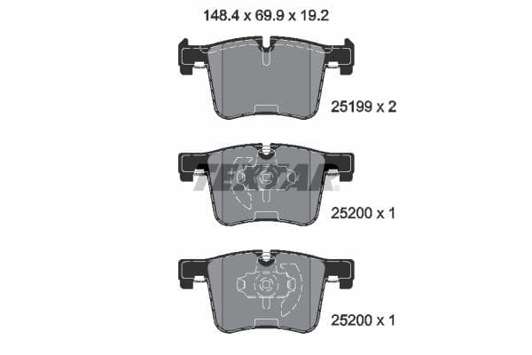 set placute frana,frana disc TEXTAR Q+ 2519901