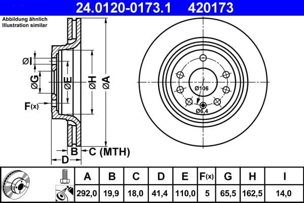 Disc frana ATE 24.0120-0173.1