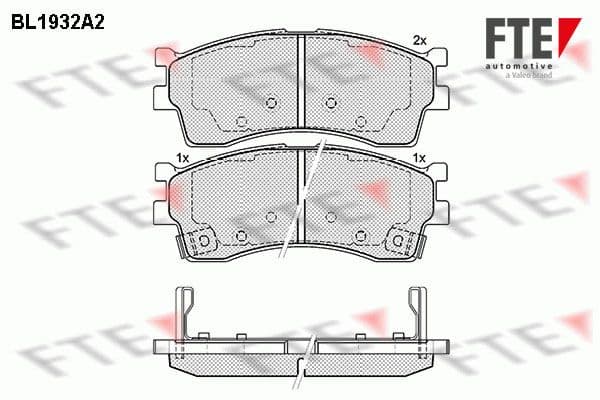 set placute frana,frana disc FTE 9010522