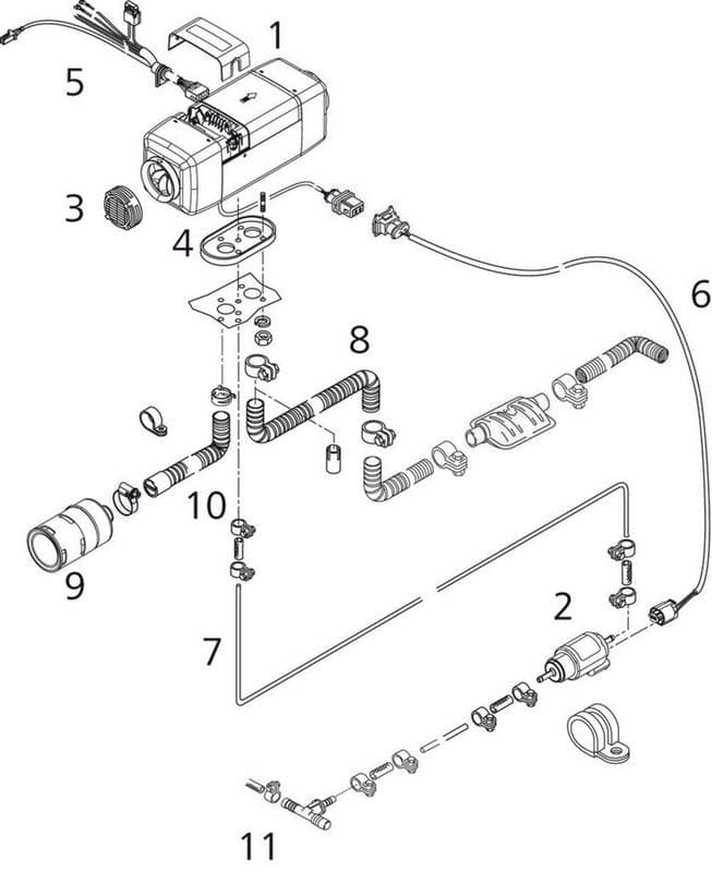 incalzitor independent autovehicul WEBASTO SOD Air Top 2000 STC Gasoline 12 V Basic 9032227B
