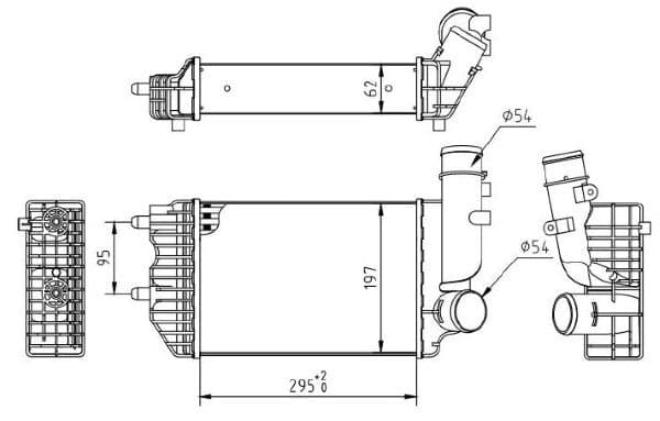 Intercooler, compresor MTR 13054668