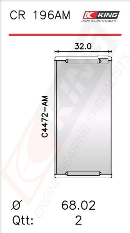 Cuzinet bielă KING CR 196AM